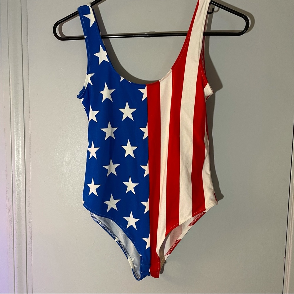 American flag bodysuit